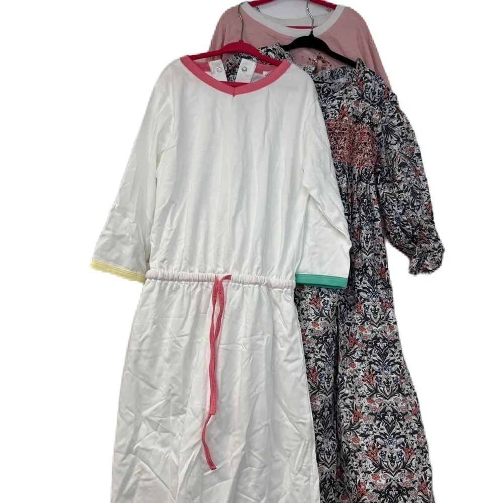 Girls sz 8 bundle White casual dress, Floral dress,Justice ballerina top sparkle